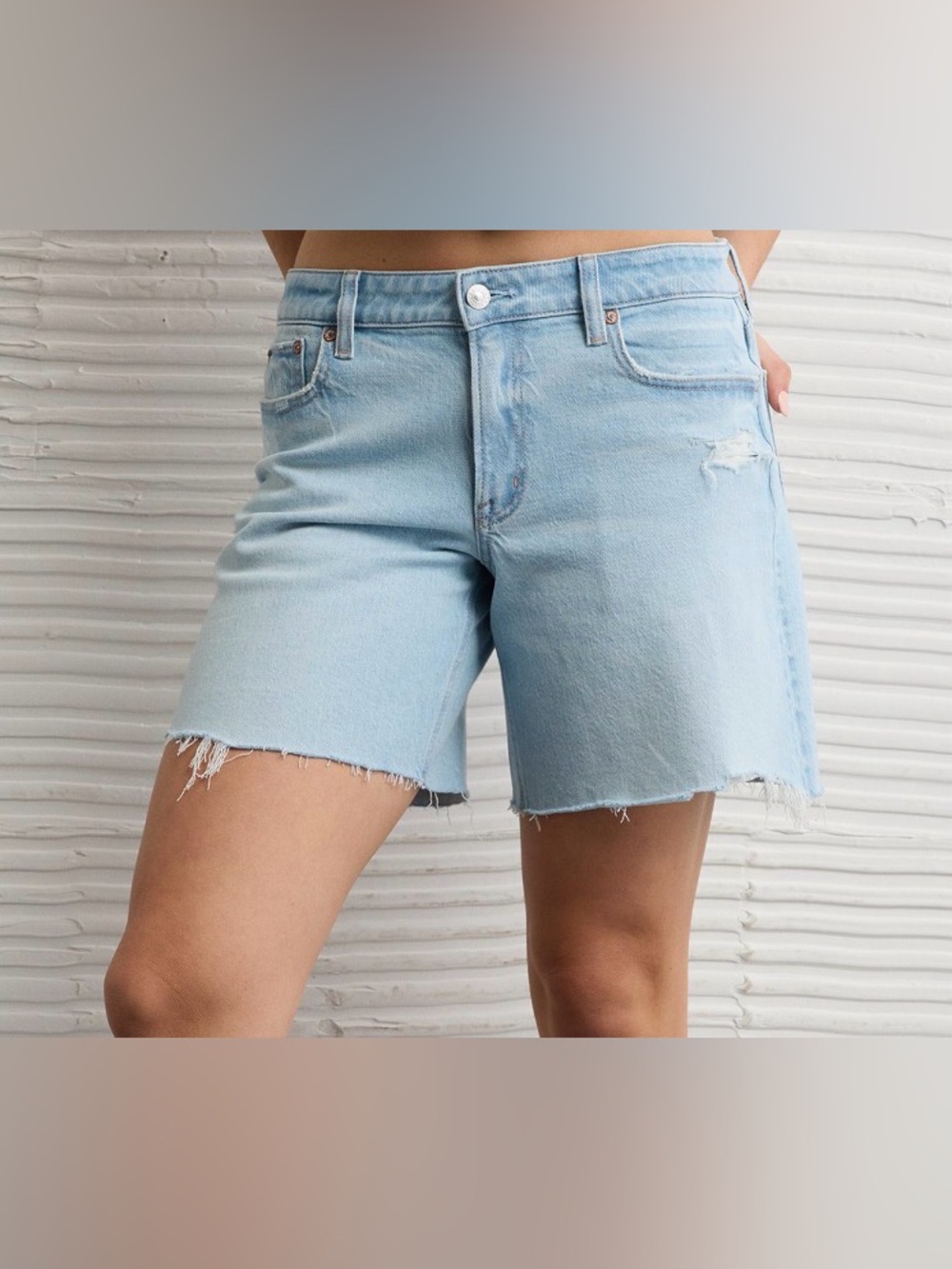 AE•Stretch Low-Rise Baggy 8" Jort•Light Aglow•Size 0•NWT